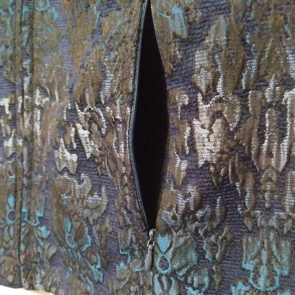 Vintage Erin London Vest Gray Jacquard Zip Up Size 1X - Picture 2 of 11